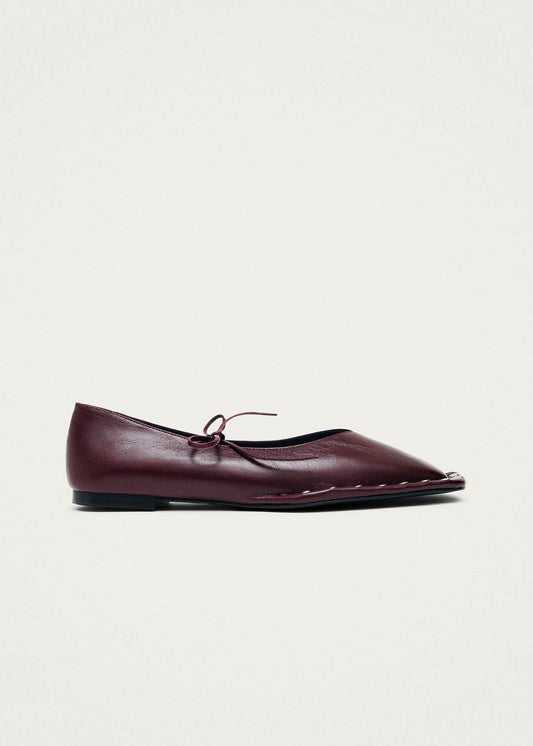 Sway Studs Rift Burgundy Leather Ballet Flats-image