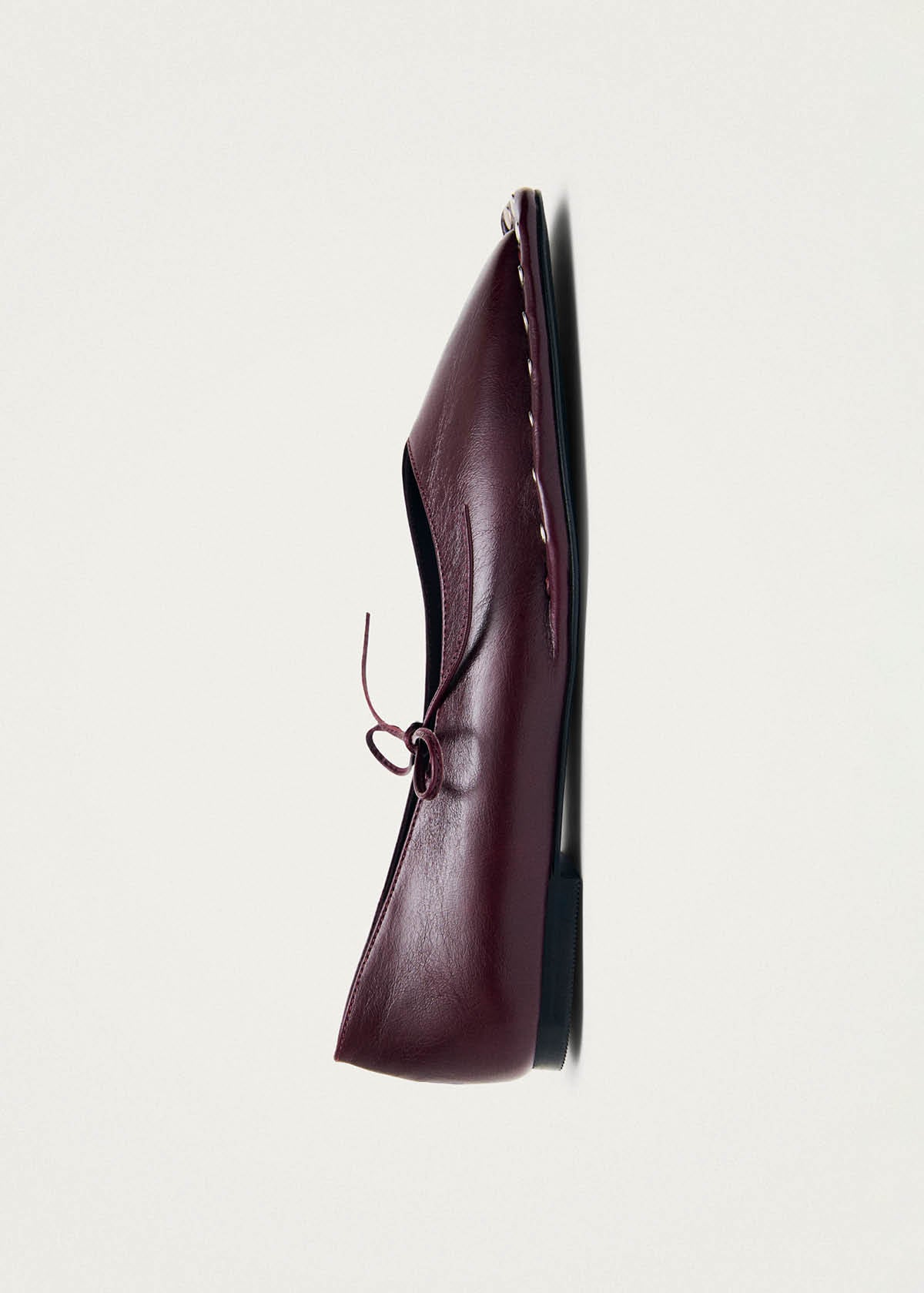 Sway Studs Rift Burgundy Leather Ballet Flats