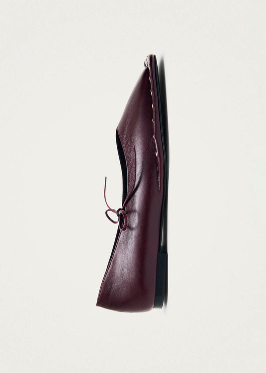 Sway Studs Rift Burgundy Leather Ballet Flats-image
