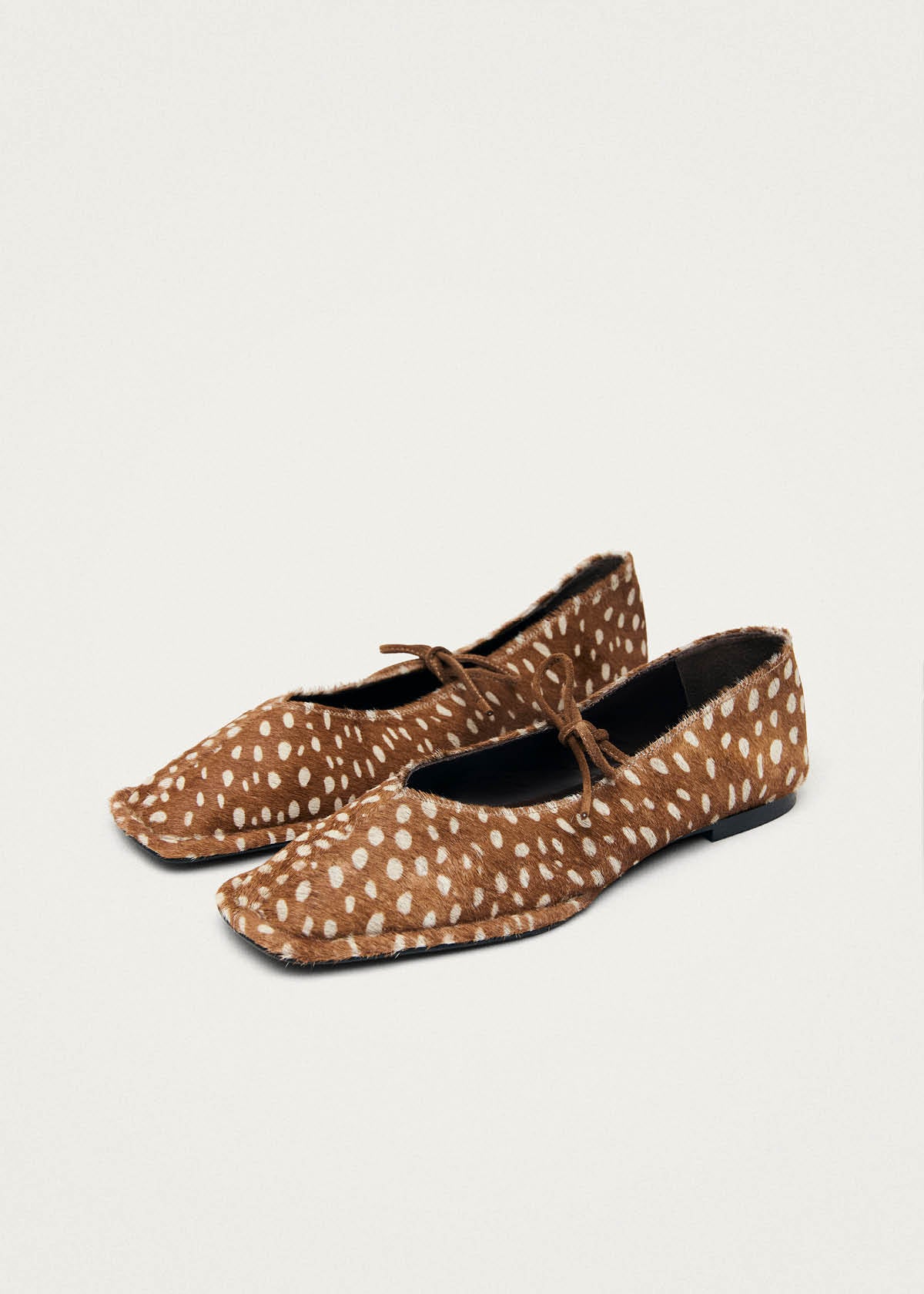 Sway Weiche Hirsch Braun Leder-Ballerinas