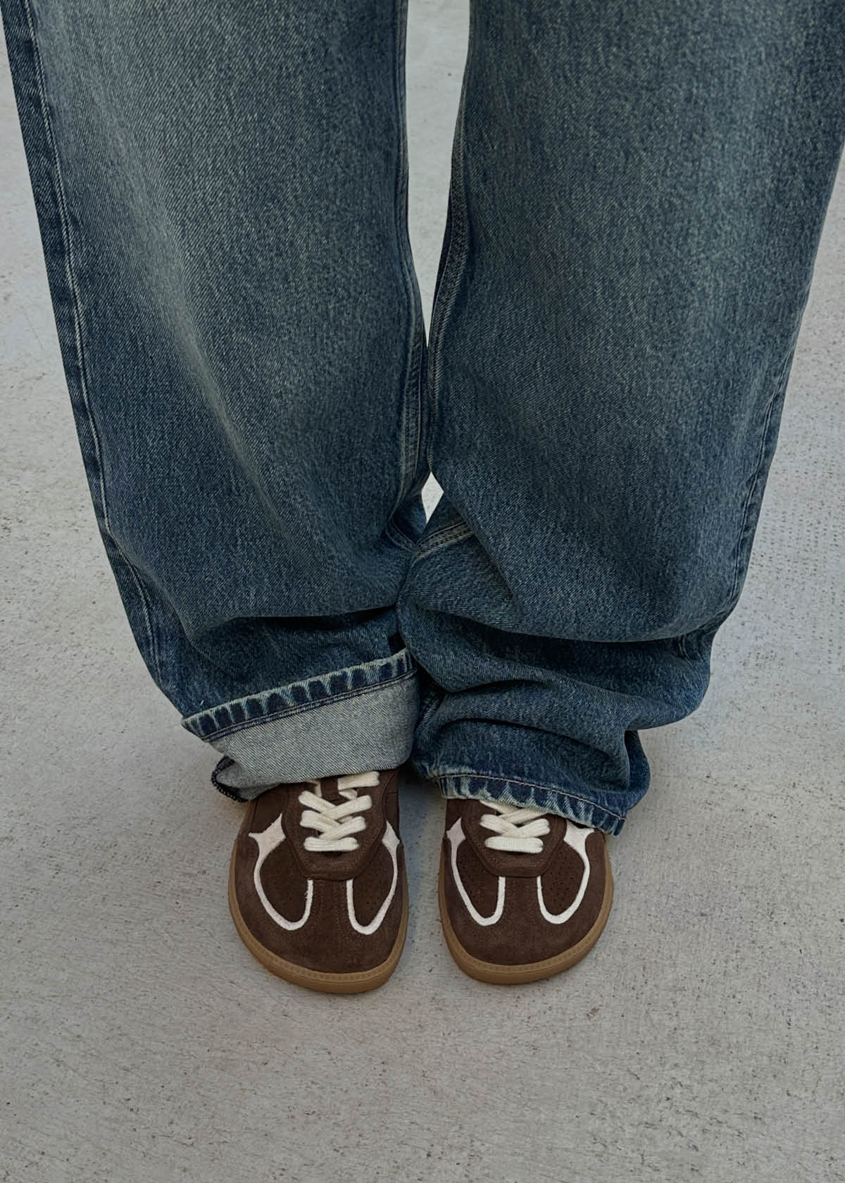 Tb.00 Sneakers in Pelle Cacao e Bianco Off