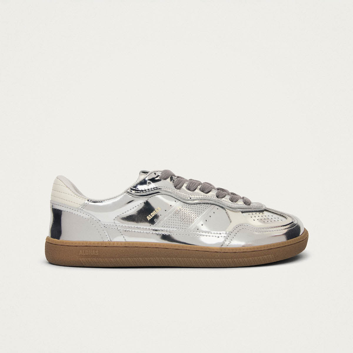 Tb.00 Barefoot Rife Shimmer Silver Cream Leather Sneakers