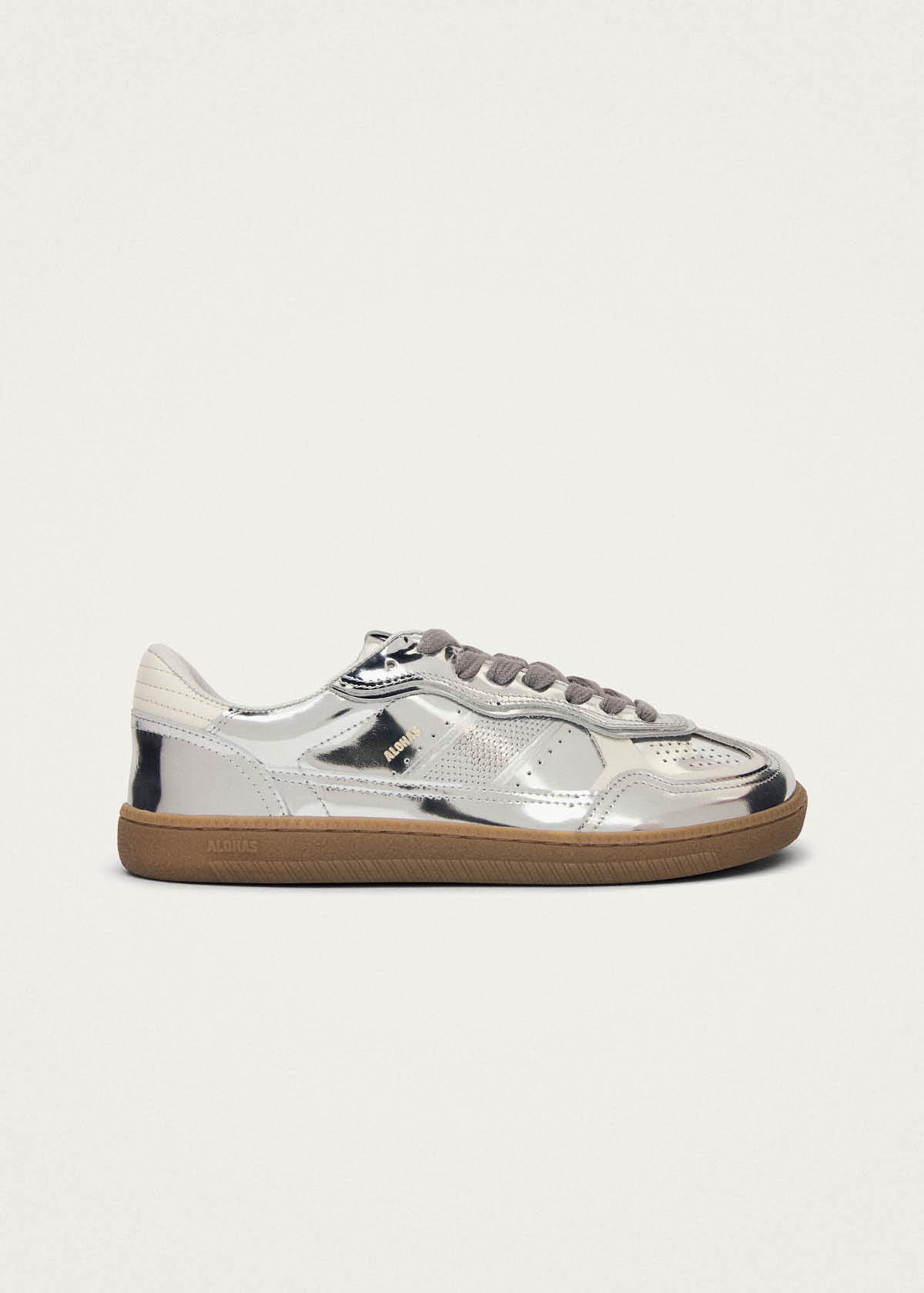 Tb.00 Barefoot Rife Shimmer Silver Cream Leather Sneakers