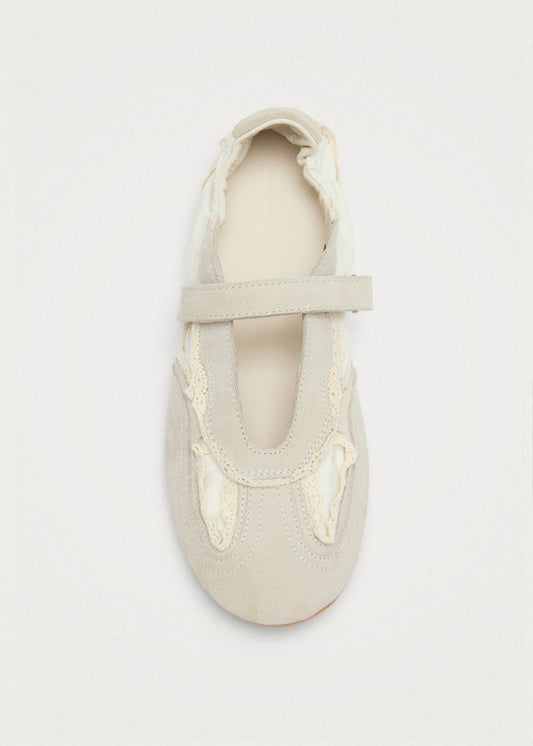 Tb.027 Meryl Crochet Cream Leather Sneakers-image