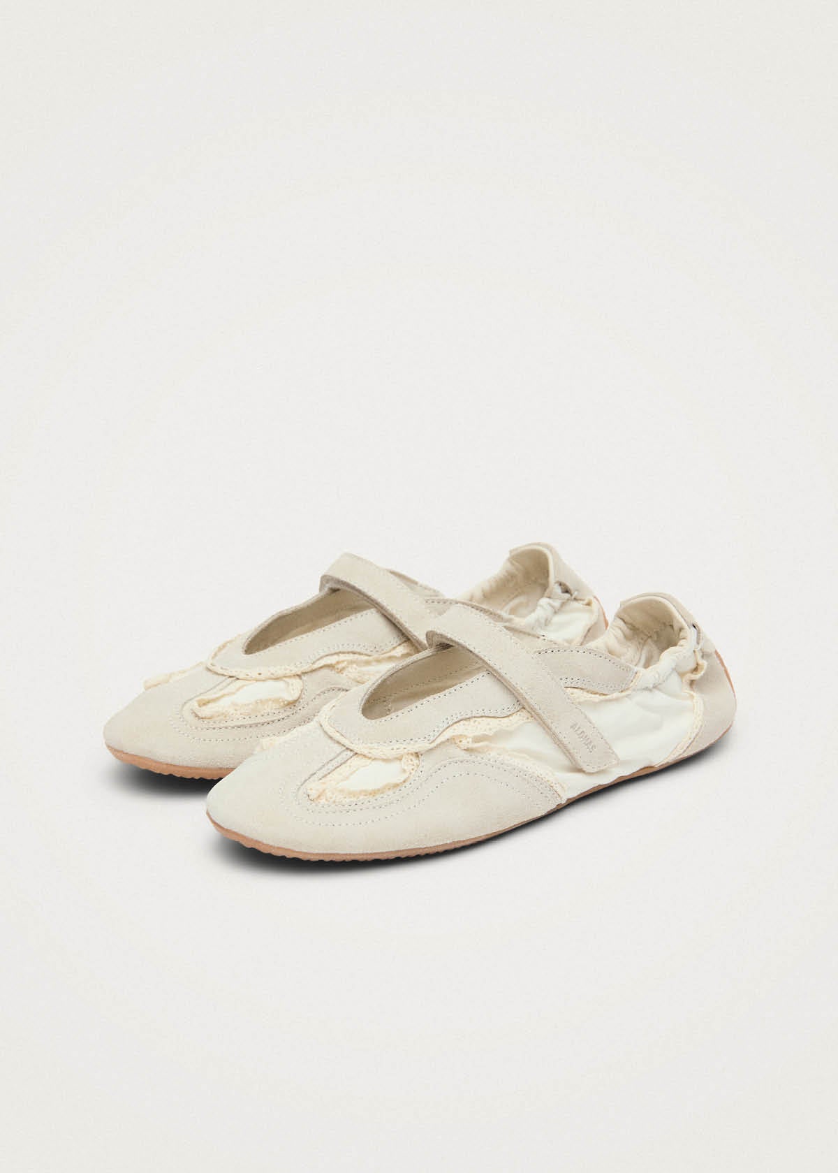 Tb.027 Meryl Crochet Cream Leather Sneakers