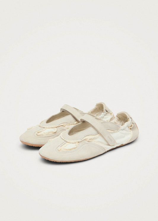Tb.027 Meryl Crochet Cream Leather Sneakers-image