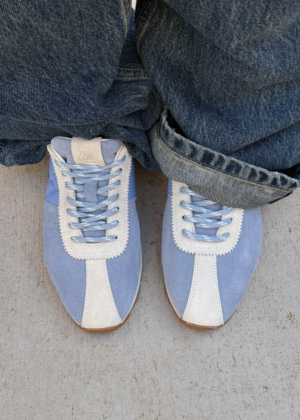 Tb.1897 Pale Blue Leather Sneakers