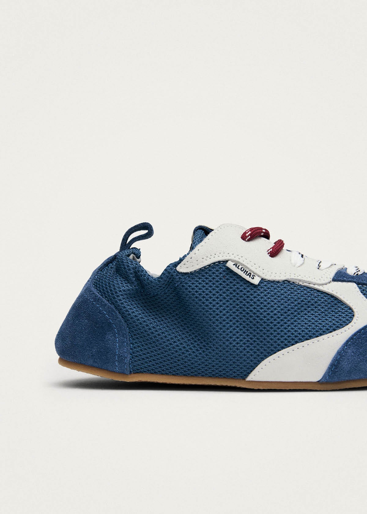 Tb.26 Sora Barefoot Baskets En Cuir Bleu Poussiéreux