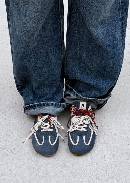 Tb.26 Sora Barefoot Sneakers in Pelle Blu Polvere-image