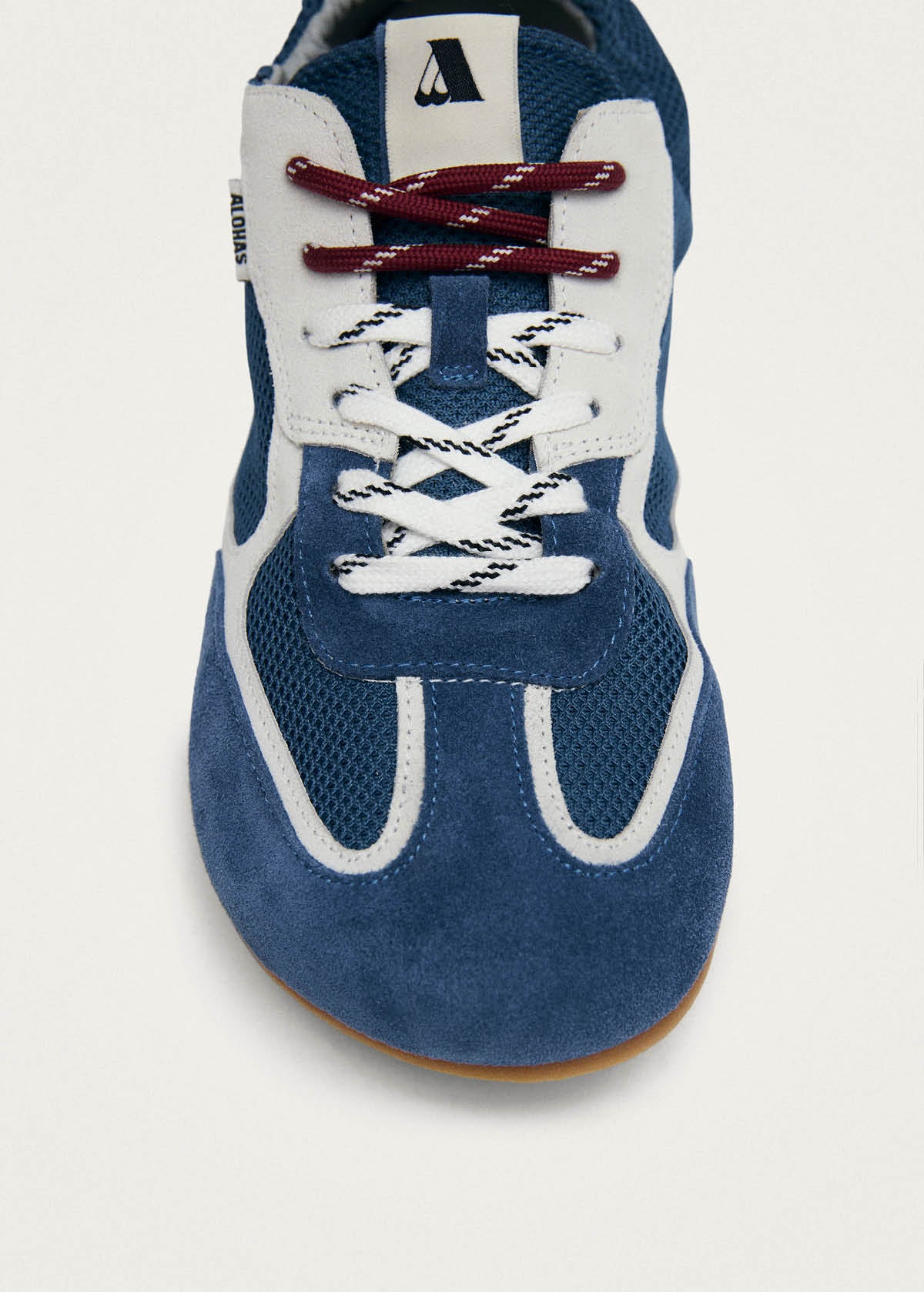 Tb.26 Sora Barefoot Baskets En Cuir Bleu Poussiéreux