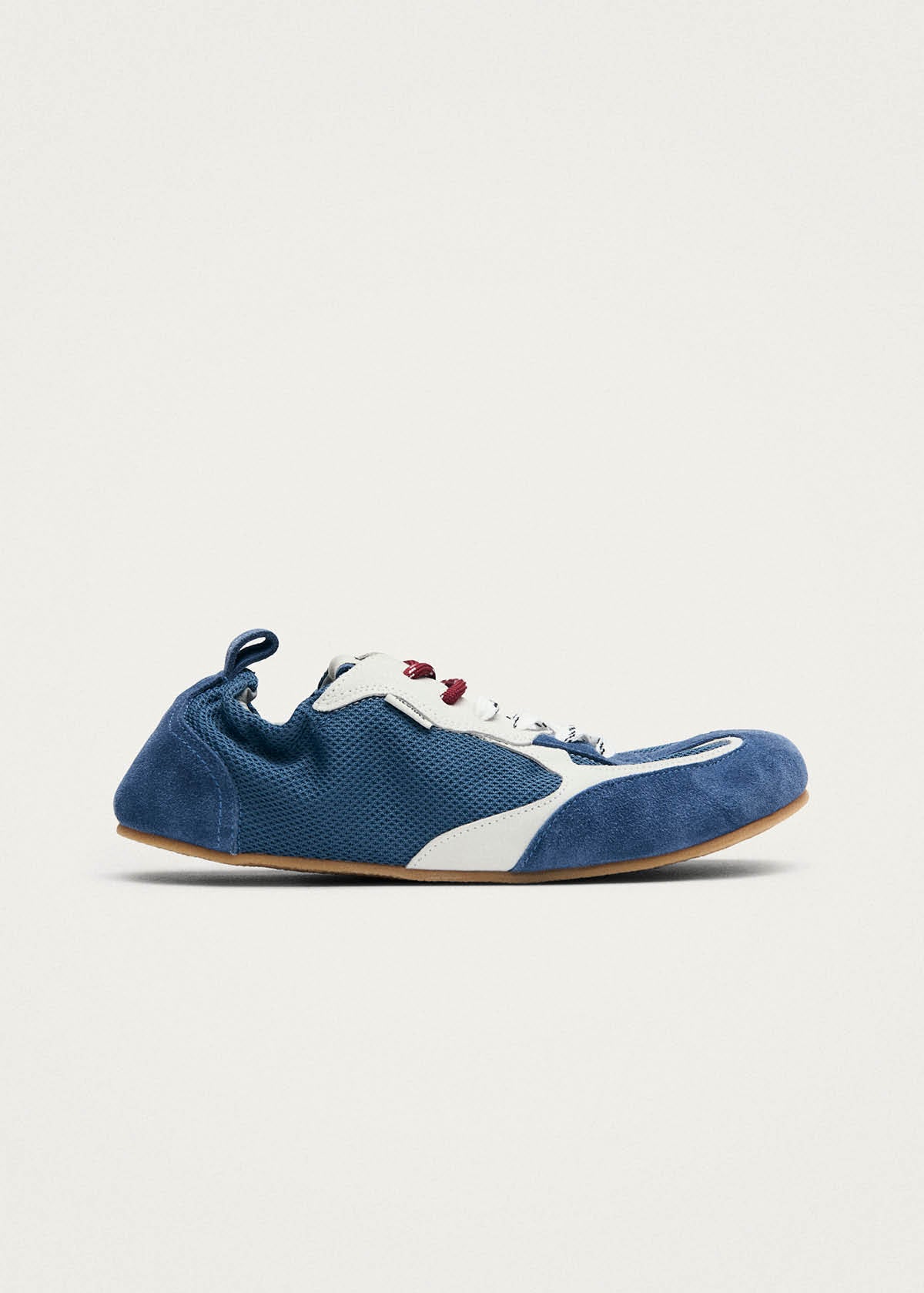 Tb.26 Sora Barefoot Baskets En Cuir Bleu Poussiéreux