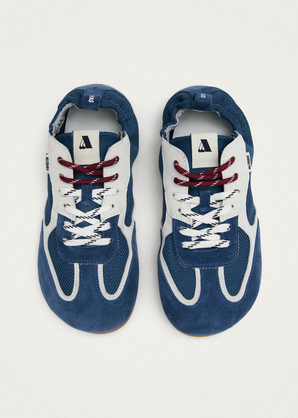 Tb.26 Sora Barefoot Baskets En Cuir Bleu Poussiéreux