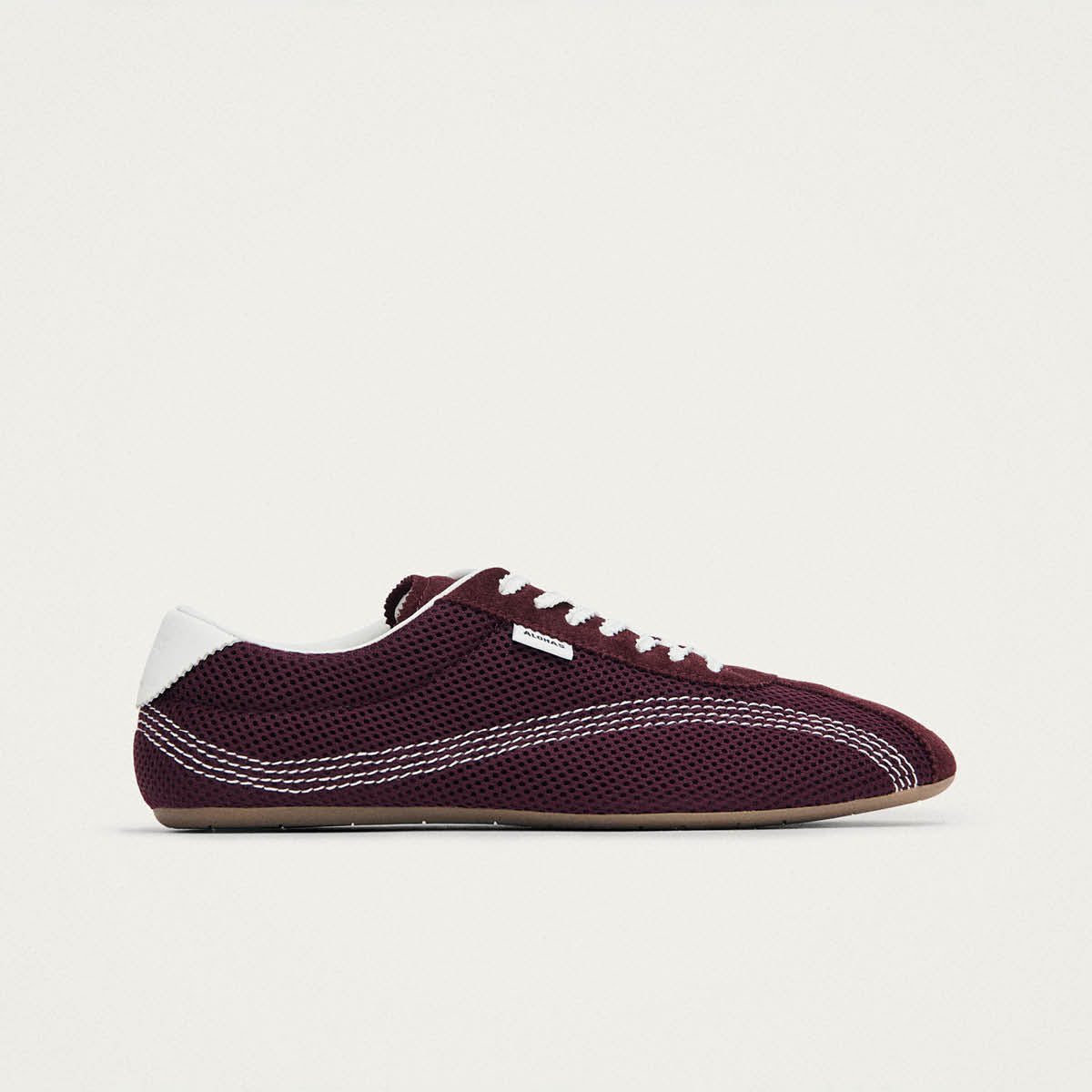 Tb.267 Welle Mesh Burgundy Leather Sneakers