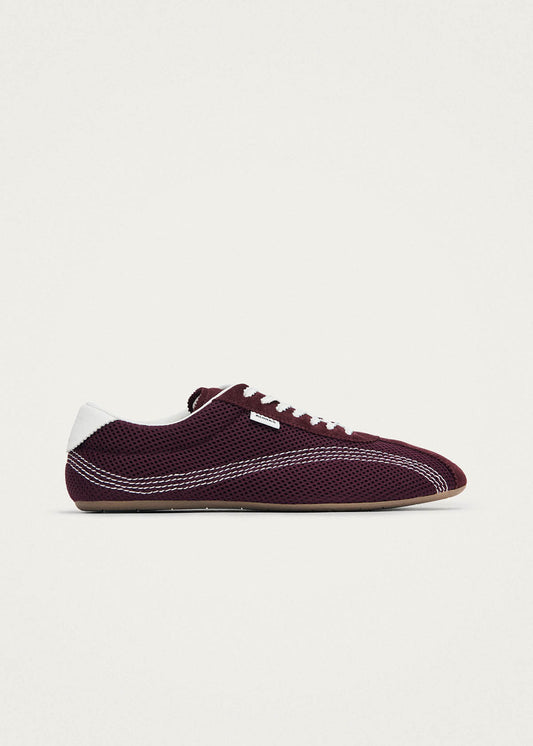 Tb.267 Welle Mesh Burgundy Leather Sneakers-image