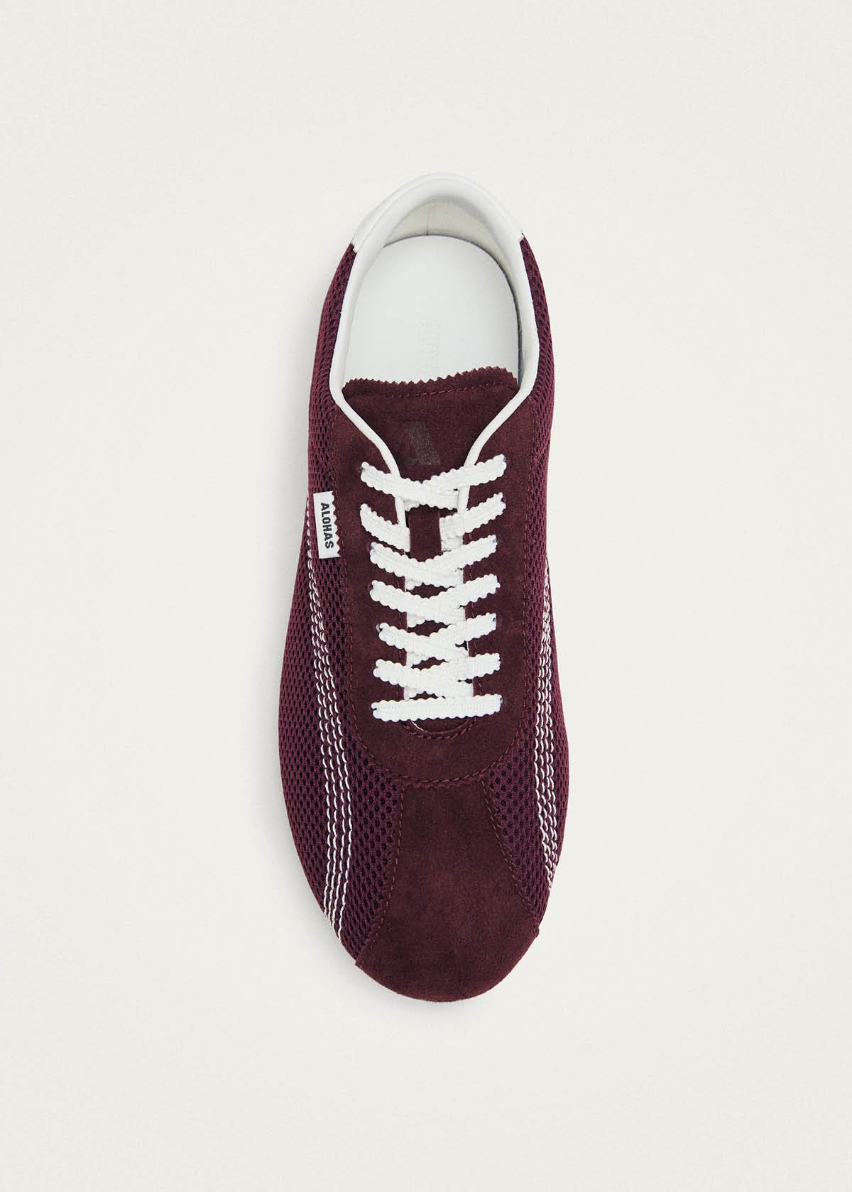 Tb.267 Welle Mesh Burgundy Leather Sneakers
