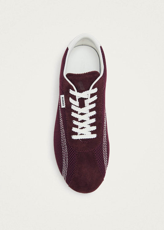 Tb.267 Welle Mesh Burgundy Leather Sneakers-image