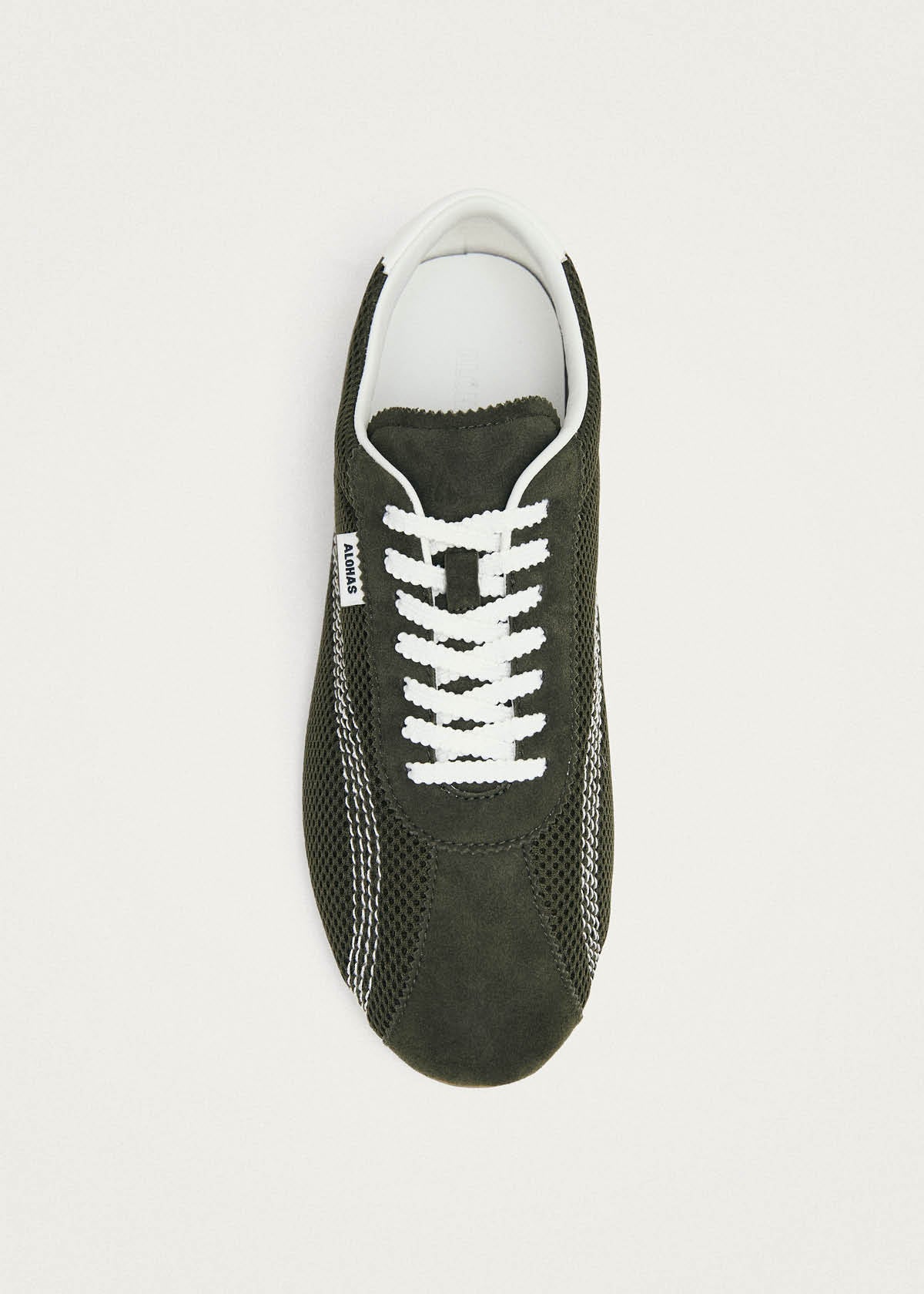 Tb.267 Welle Mesh Baskets en cuir vert olive