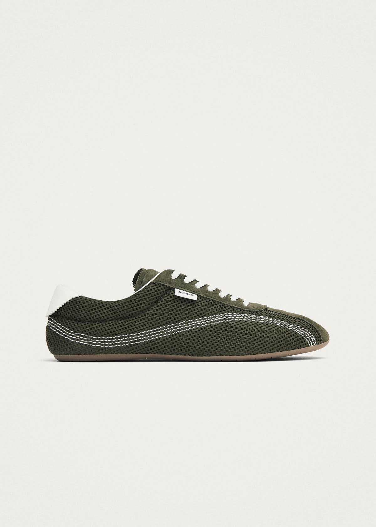 Tb.267 Welle Mesh Baskets en cuir vert olive