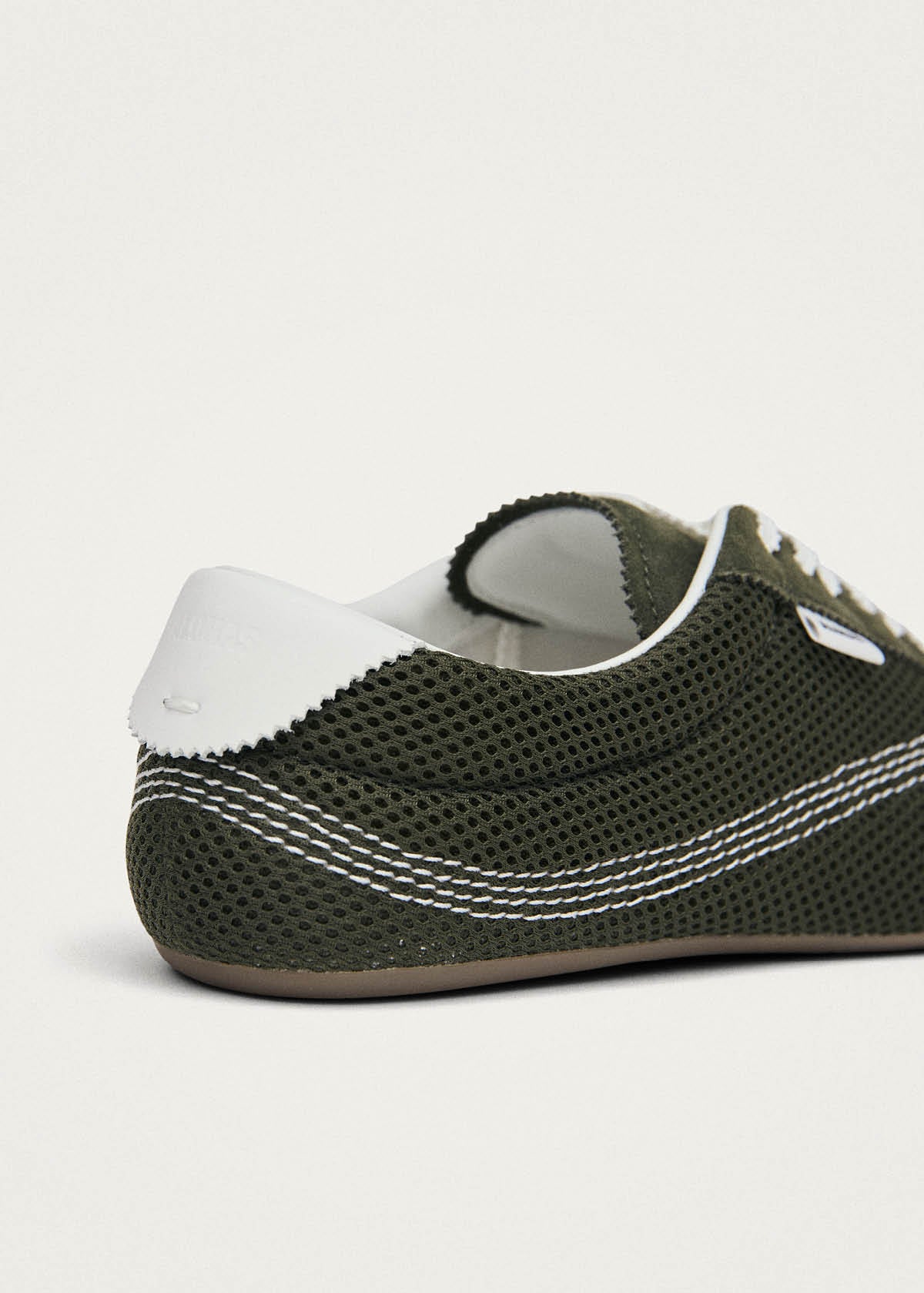 Tb.267 Welle Mesh Baskets en cuir vert olive