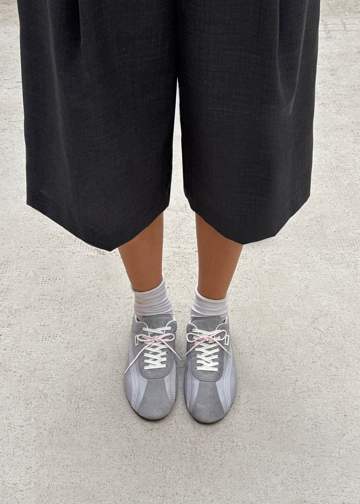Tb.267 Welle Baskets en cuir bleu pâle en nylon