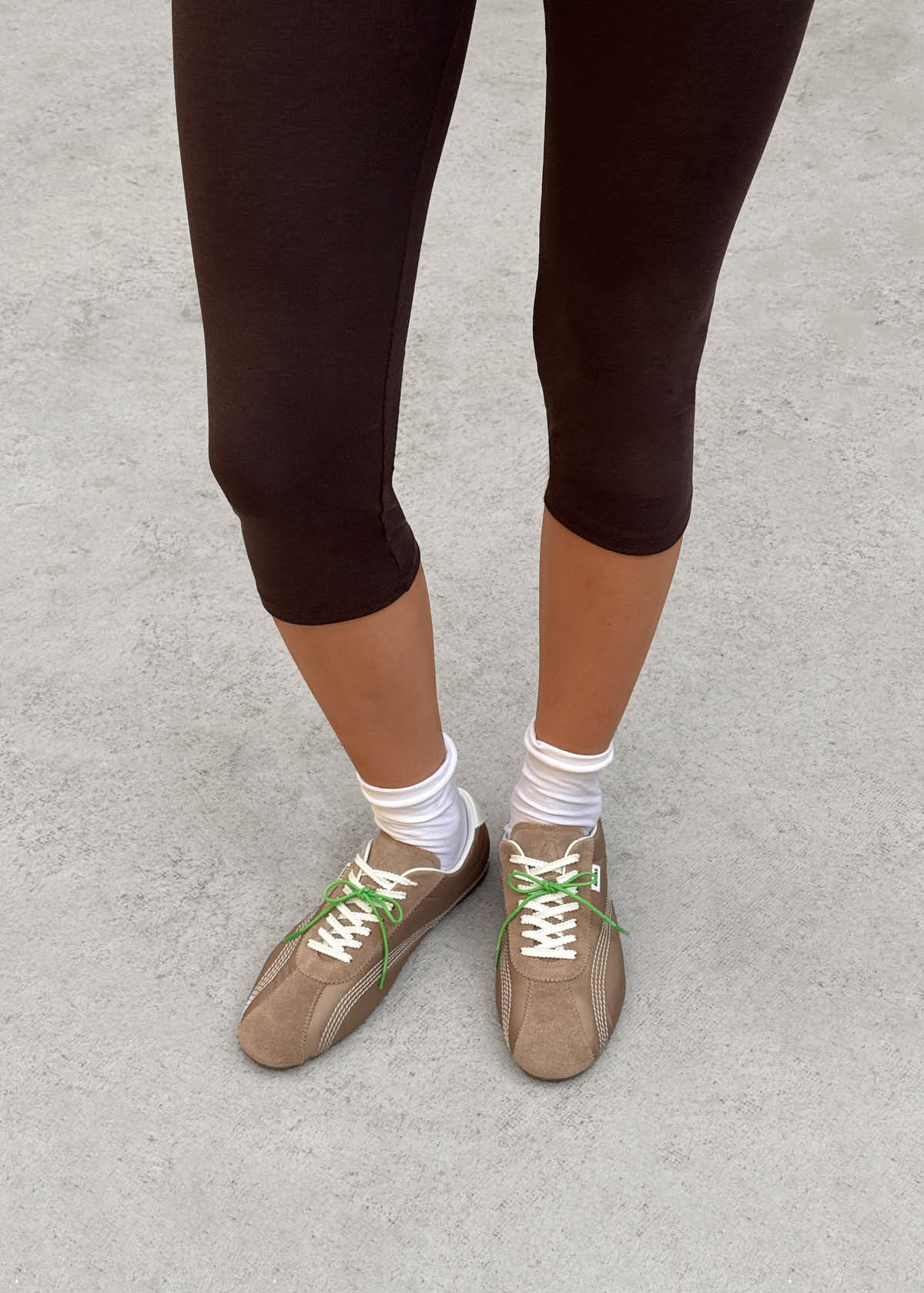Tb.267 Welle Nylon Sand Leather Sneakers