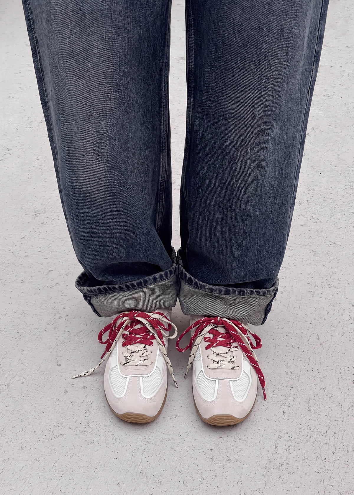 Tb.33 Cream Leather Sneakers