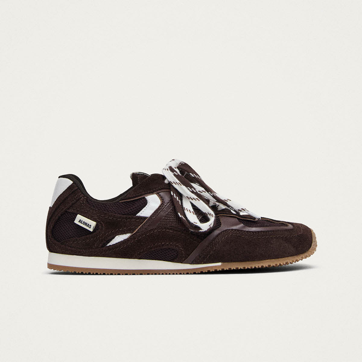 Tb.33 Baskets En Cuir Marron Foncé