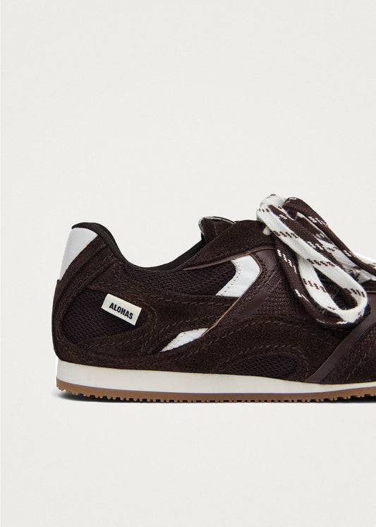 Tb.33 Zapatillas de Cuero Marrón Oscuro-image