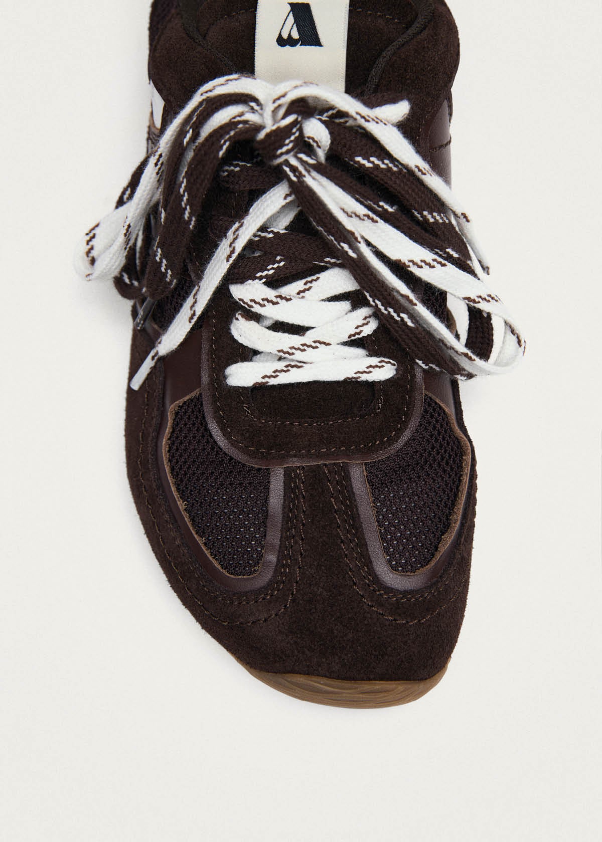Tb.33 Baskets En Cuir Marron Foncé