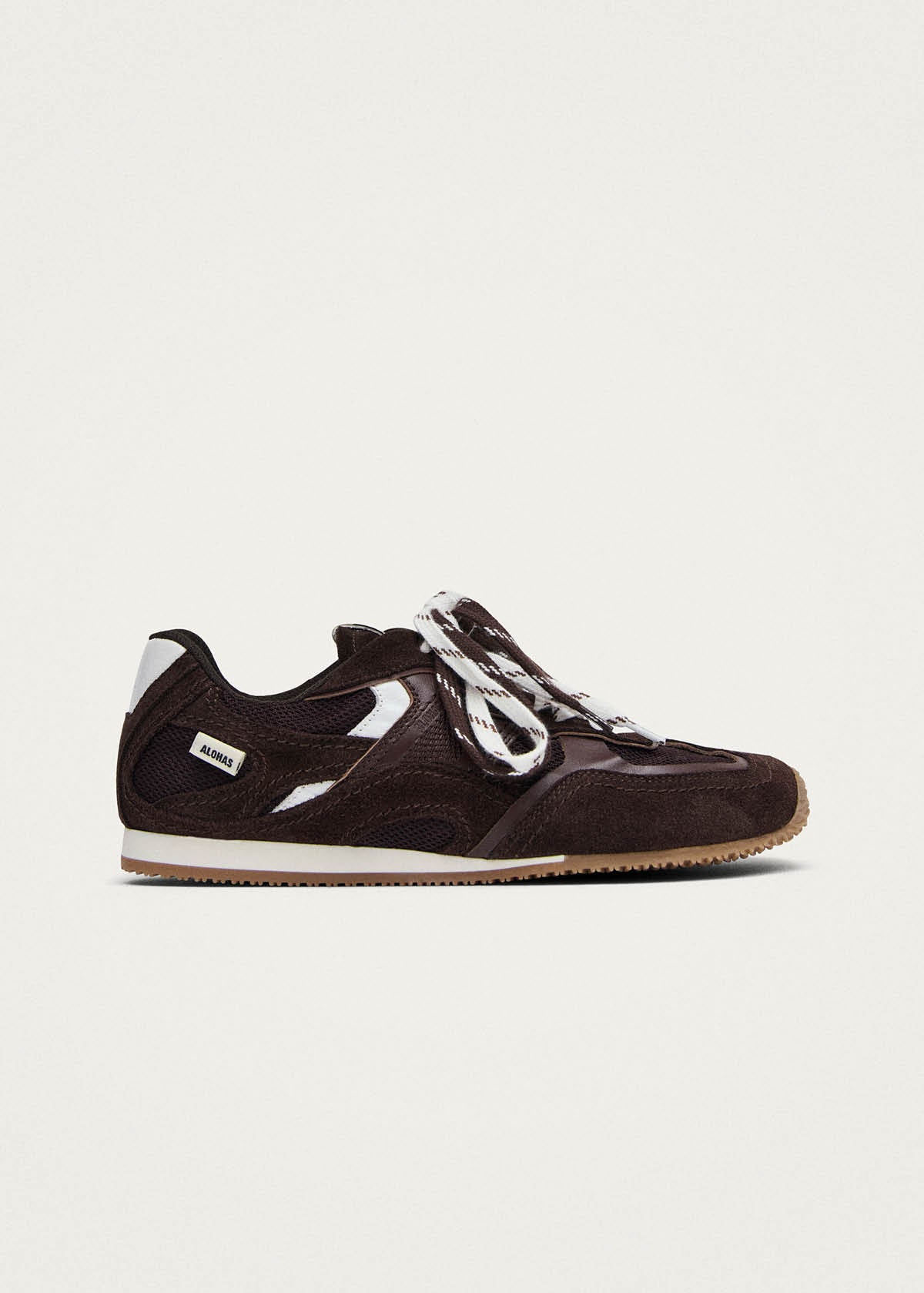 Tb.33 Baskets En Cuir Marron Foncé