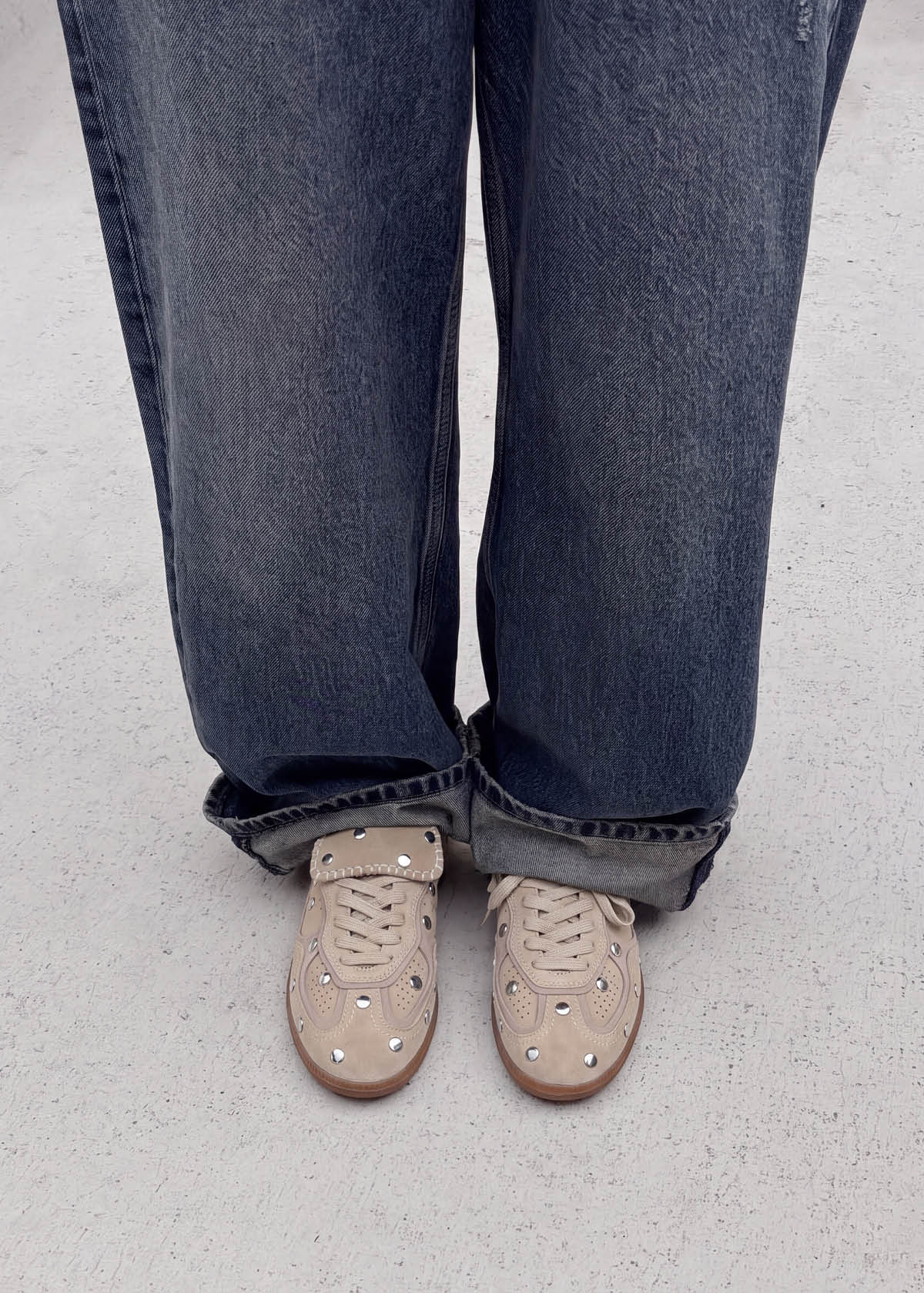 Tb.490 Club All Studs Beige Sneakers