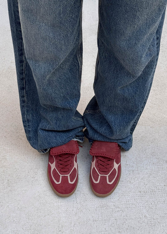Tb.490 Club Burgundy Recycled Leather Sneakers-image