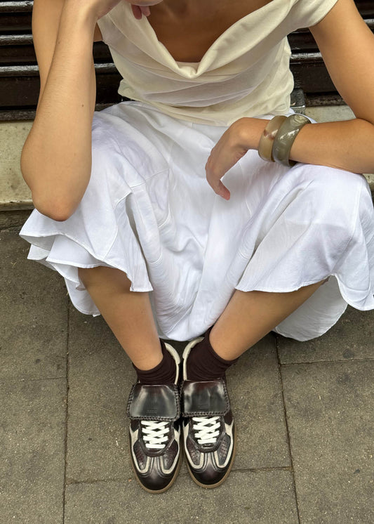 Tb.490 Club Dunkle schokoladenbraune Sneaker aus Leder mit Vintage-Effekt-image