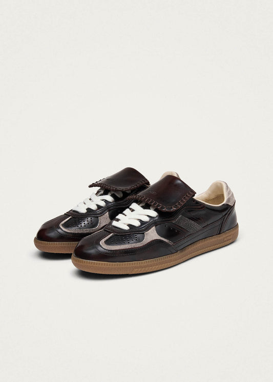 Tb.490 Club Dunkle schokoladenbraune Sneaker aus Leder mit Vintage-Effekt-image