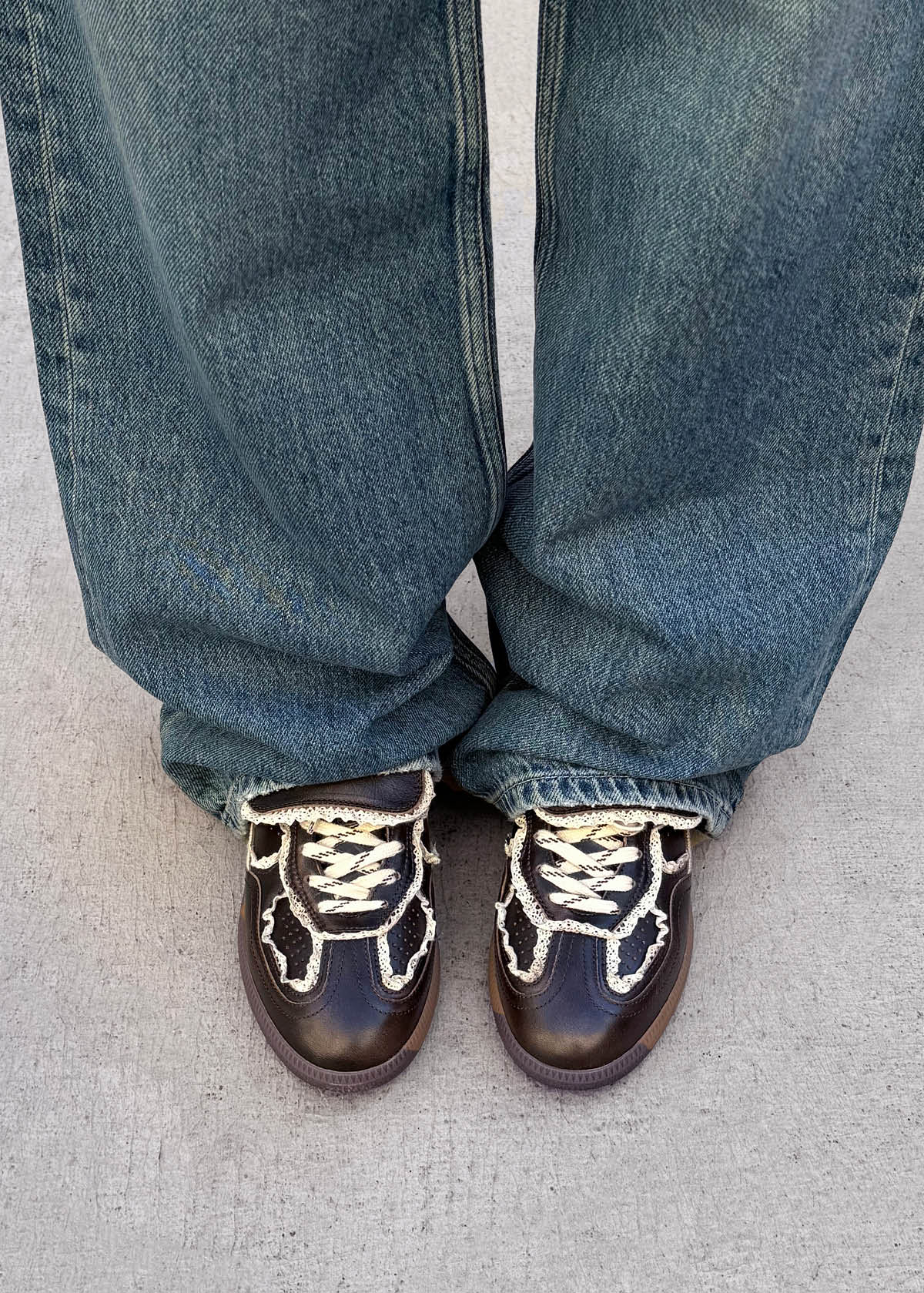 Tb.490 Club Häkel Vintage-Effekt Braun Leder Sneaker