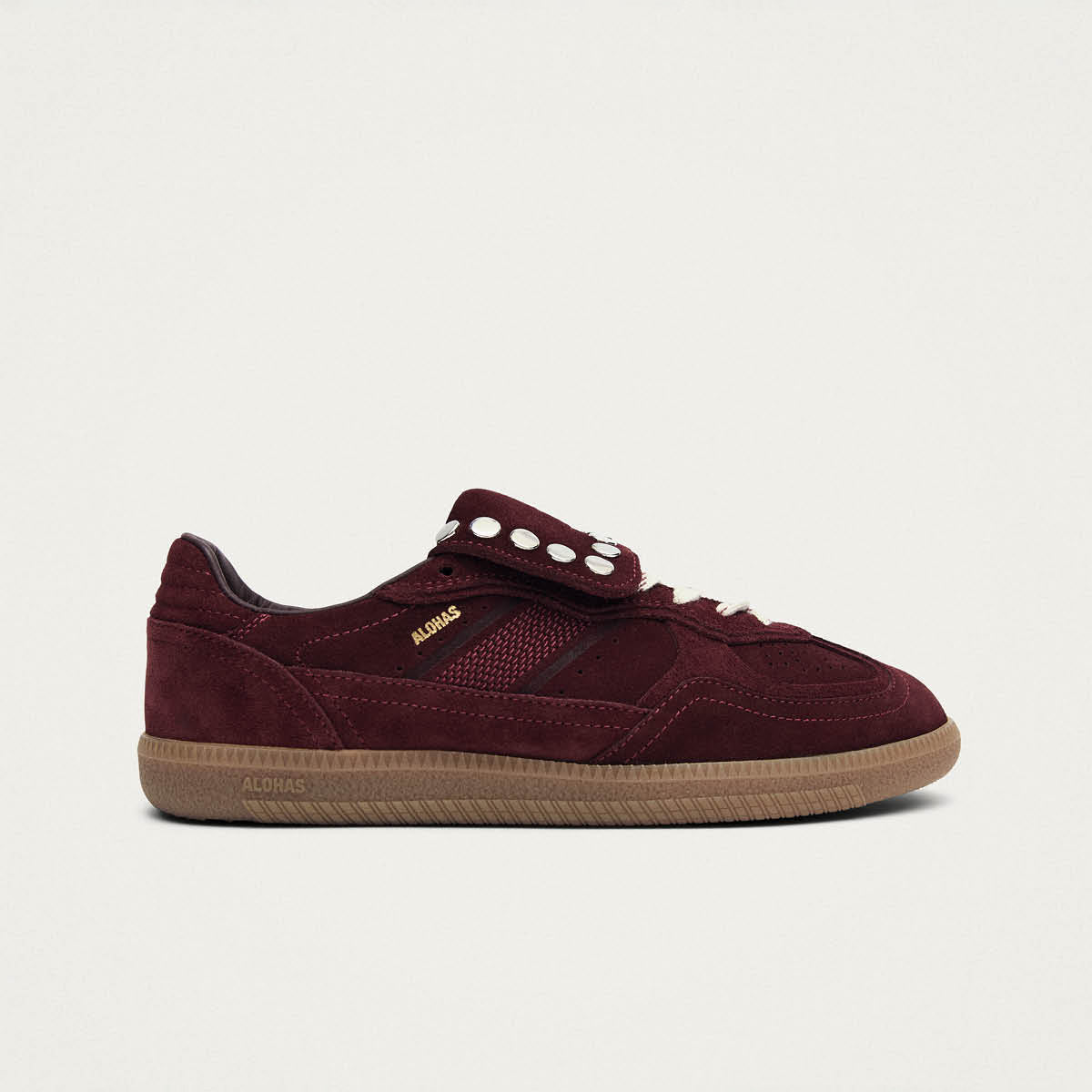 Baskets en cuir suédé bordeaux Tb.490 Club Studs