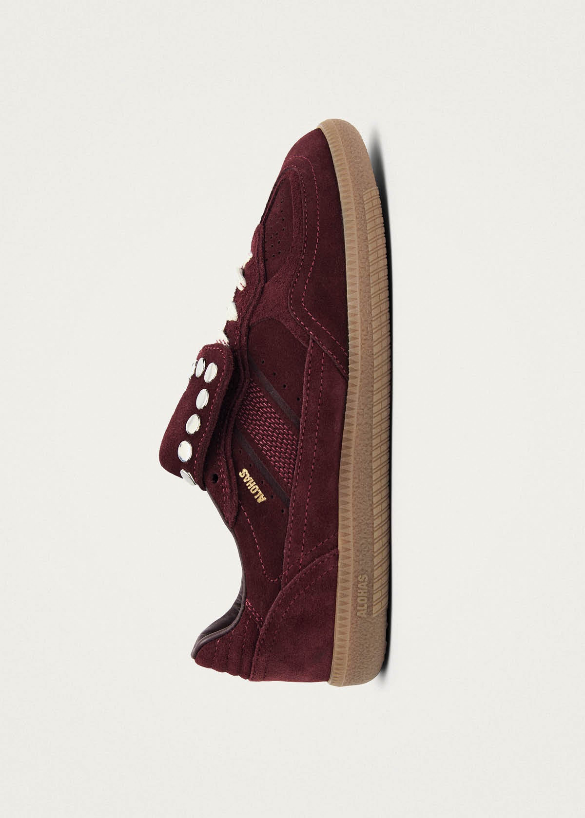 Baskets en cuir suédé bordeaux Tb.490 Club Studs