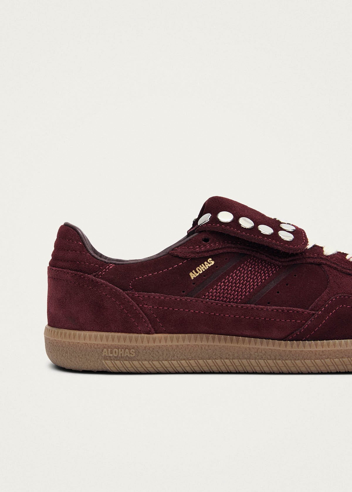 Baskets en cuir suédé bordeaux Tb.490 Club Studs