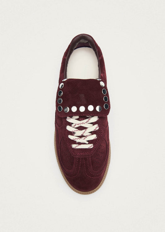 Tb.490 Club Nieten Wildleder Burgunderrote Ledersneaker-image