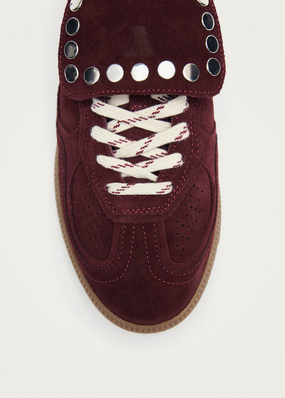 Baskets en cuir suédé bordeaux Tb.490 Club Studs