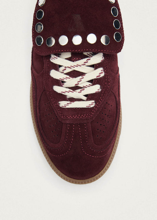 Tb.490 Club Nieten Wildleder Burgunderrote Ledersneaker-image