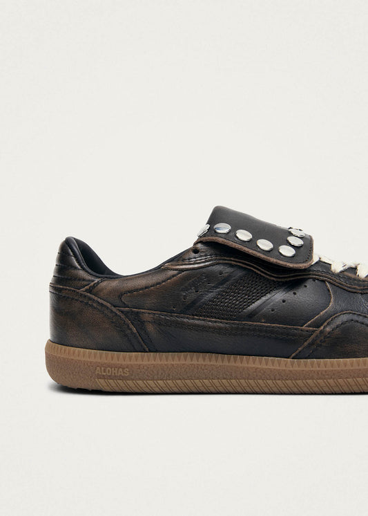 Tb.490 Club Nieten Vintage-Effekt Braun Leder Sneaker-image