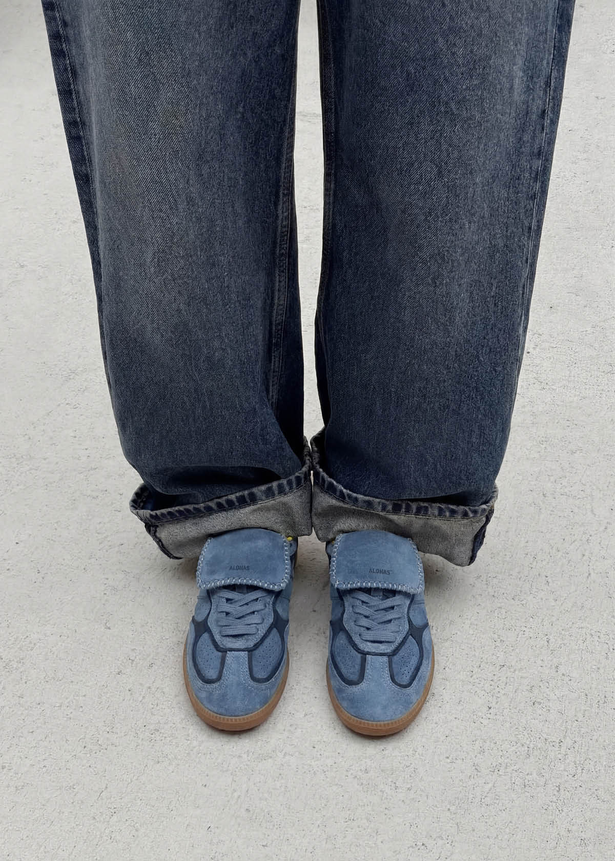 Tb.490 Club Suede Blue Leather Sneakers | ALOHAS