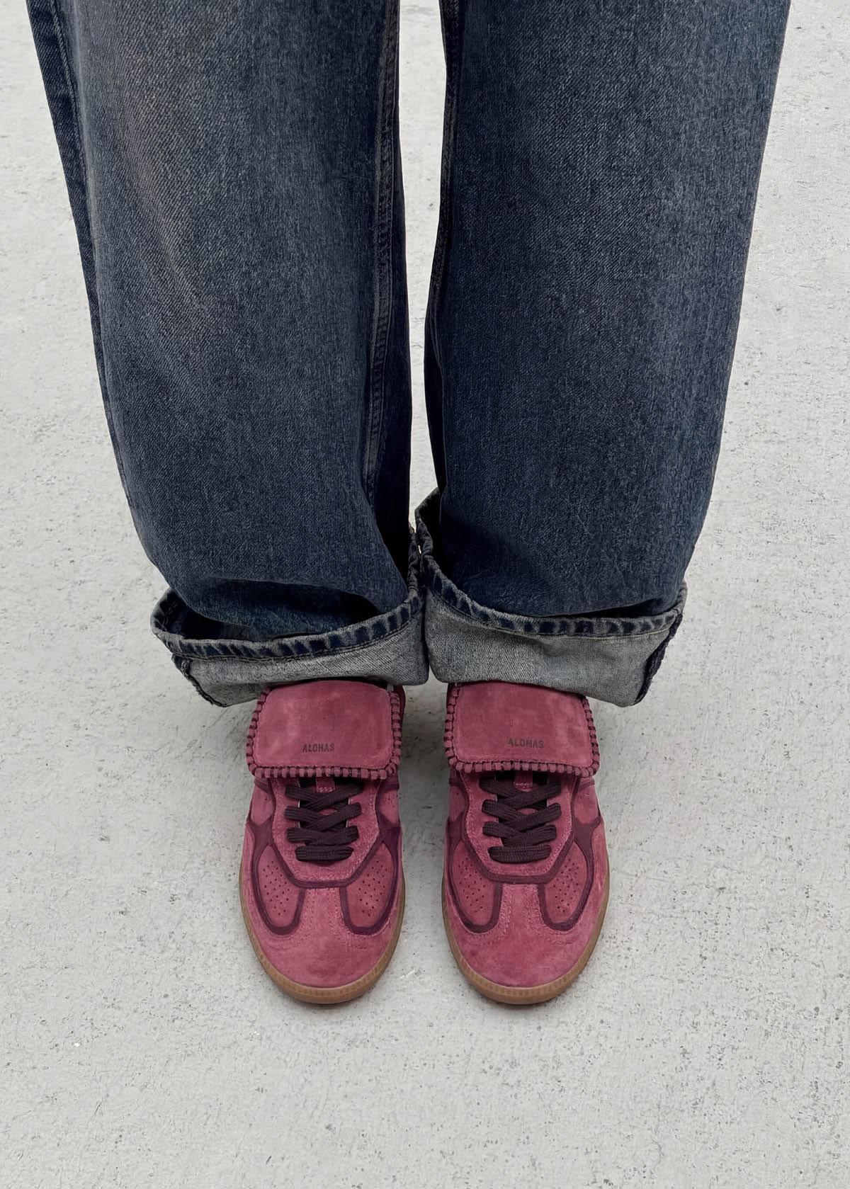 Tb.490 Club Sneaker in Pelle Scamosciata Lampone