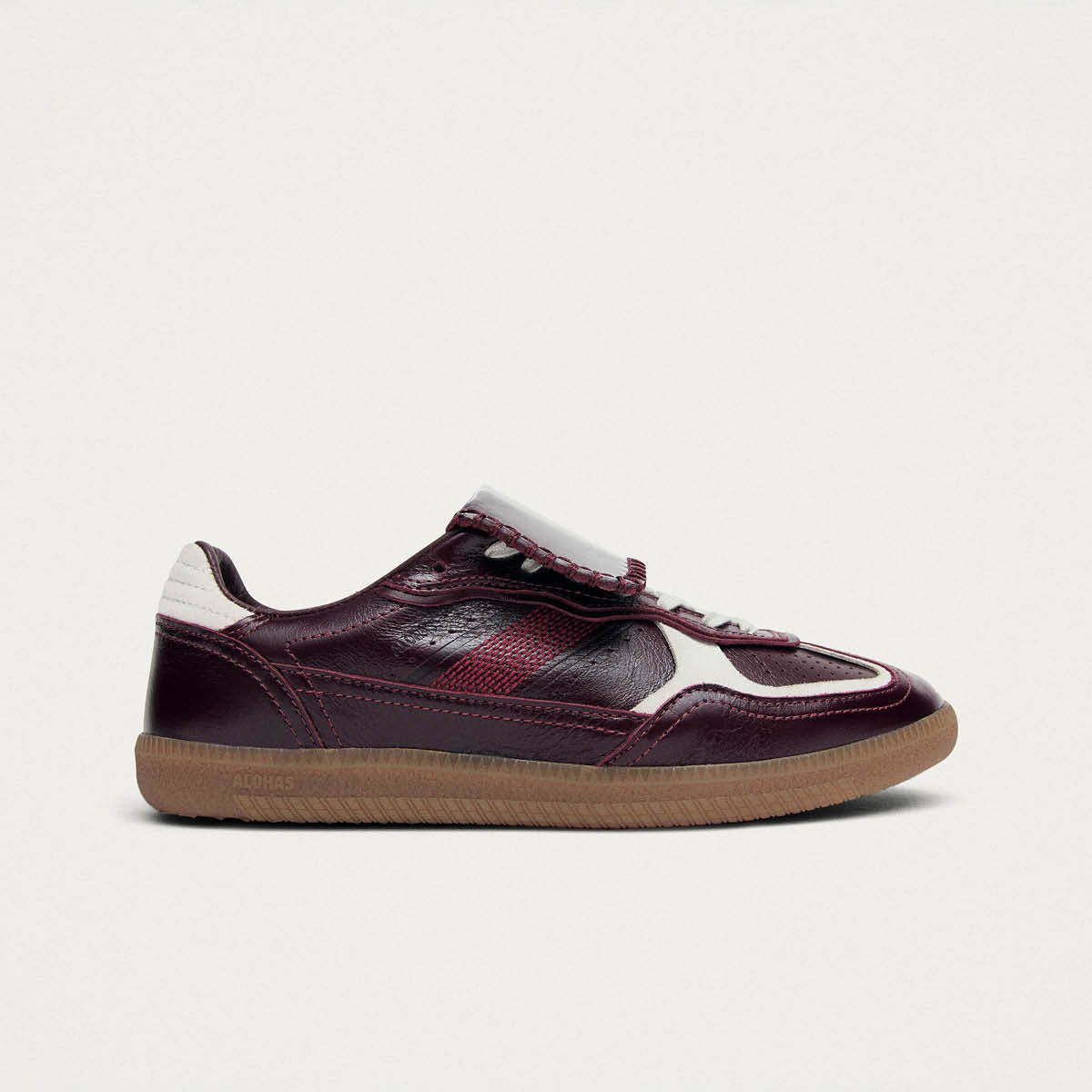 Zapatillas de cuero burdeos Club Vinyl Tb.490