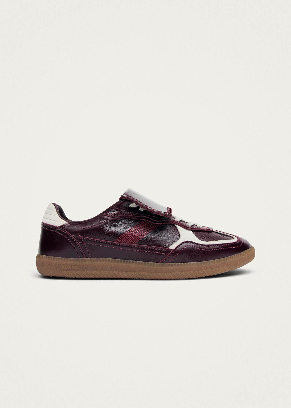 Zapatillas de cuero burdeos Club Vinyl Tb.490