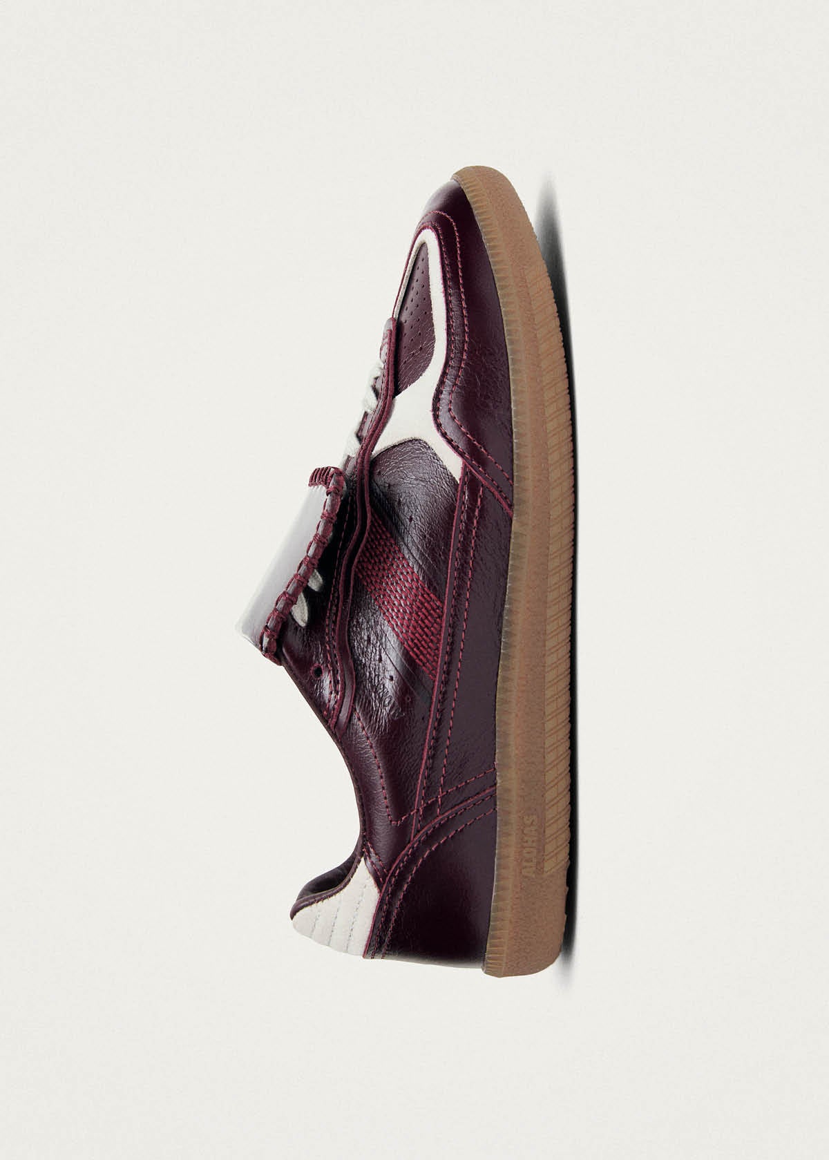 Zapatillas de cuero burdeos Club Vinyl Tb.490