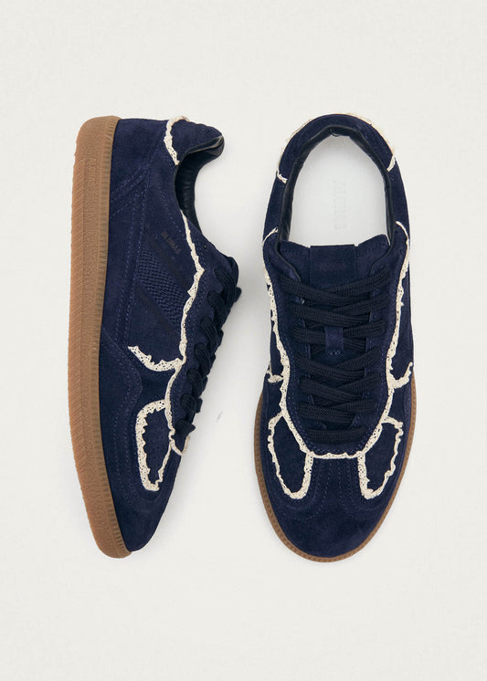 Tb.490 Häkel-Navy-Leder Sneaker-image