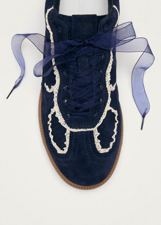 Tb.490 Häkel-Navy-Leder Sneaker-image