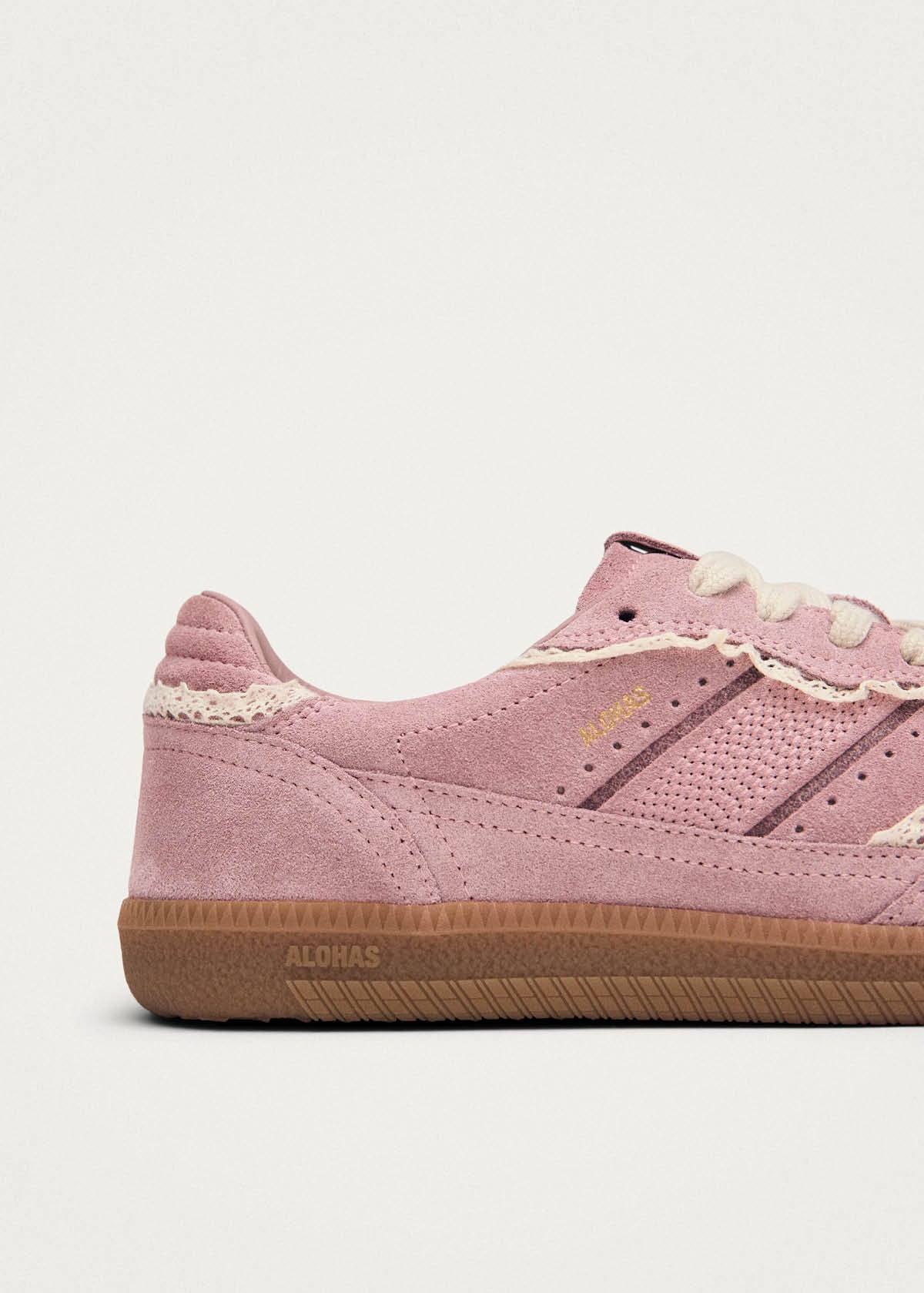 Tb.490 Crochet Pink Leather Sneakers | ALOHAS